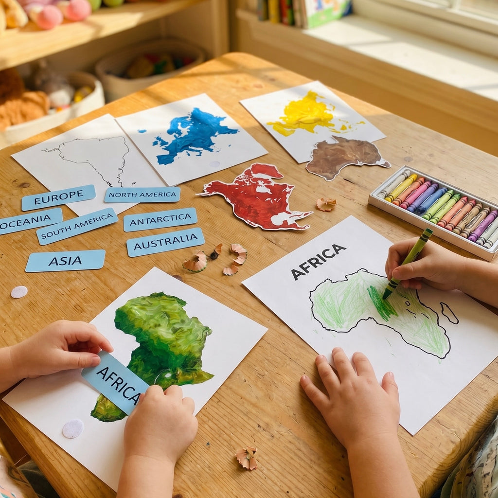 Color & Match the Continents (117)