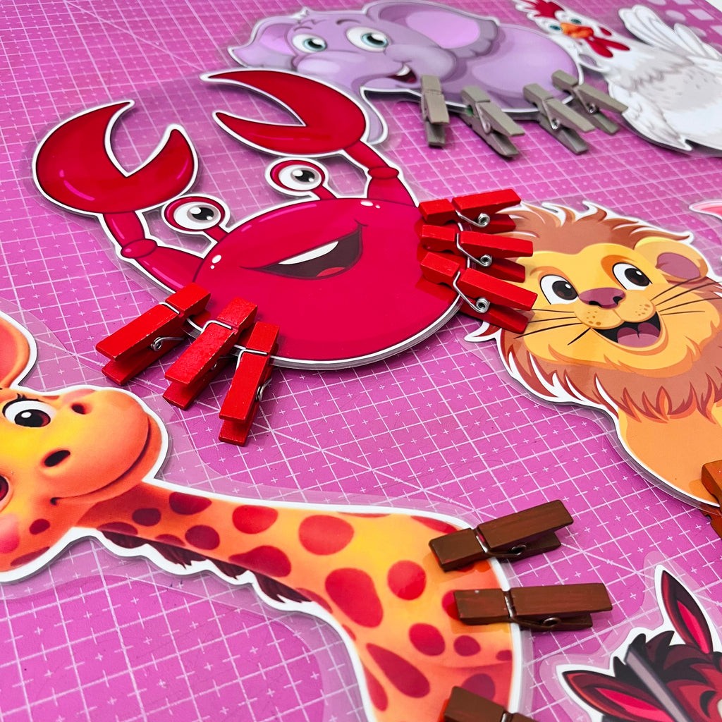 🐾 Game “Clothespin Paws”(007)