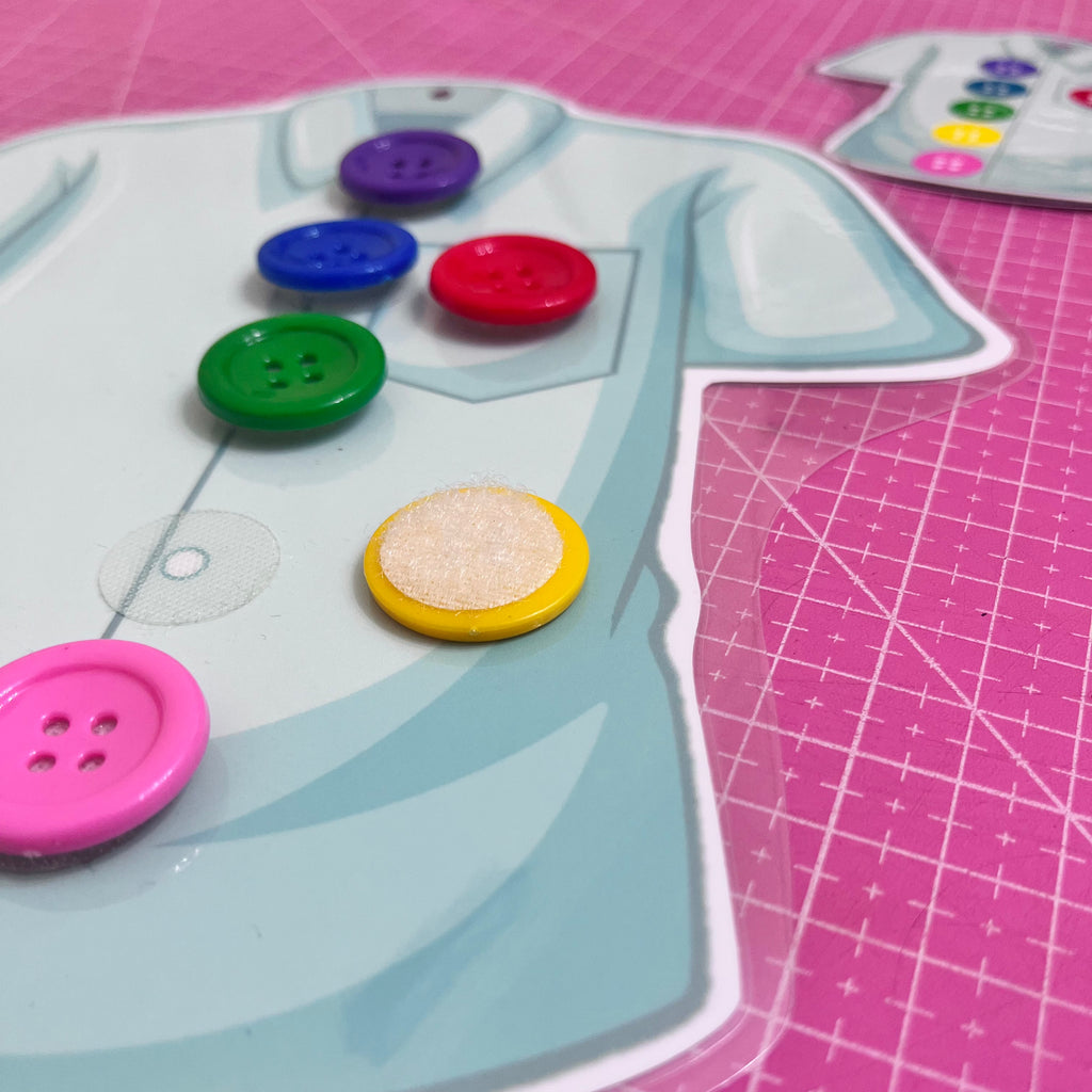 👕 Velcro Game “Colorful Buttons”(021)