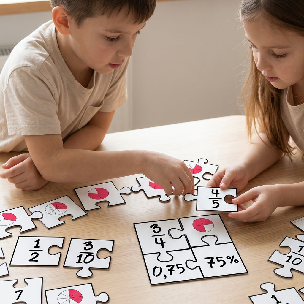 Math Puzzle: Fractions, Decimals & Percentages(118)