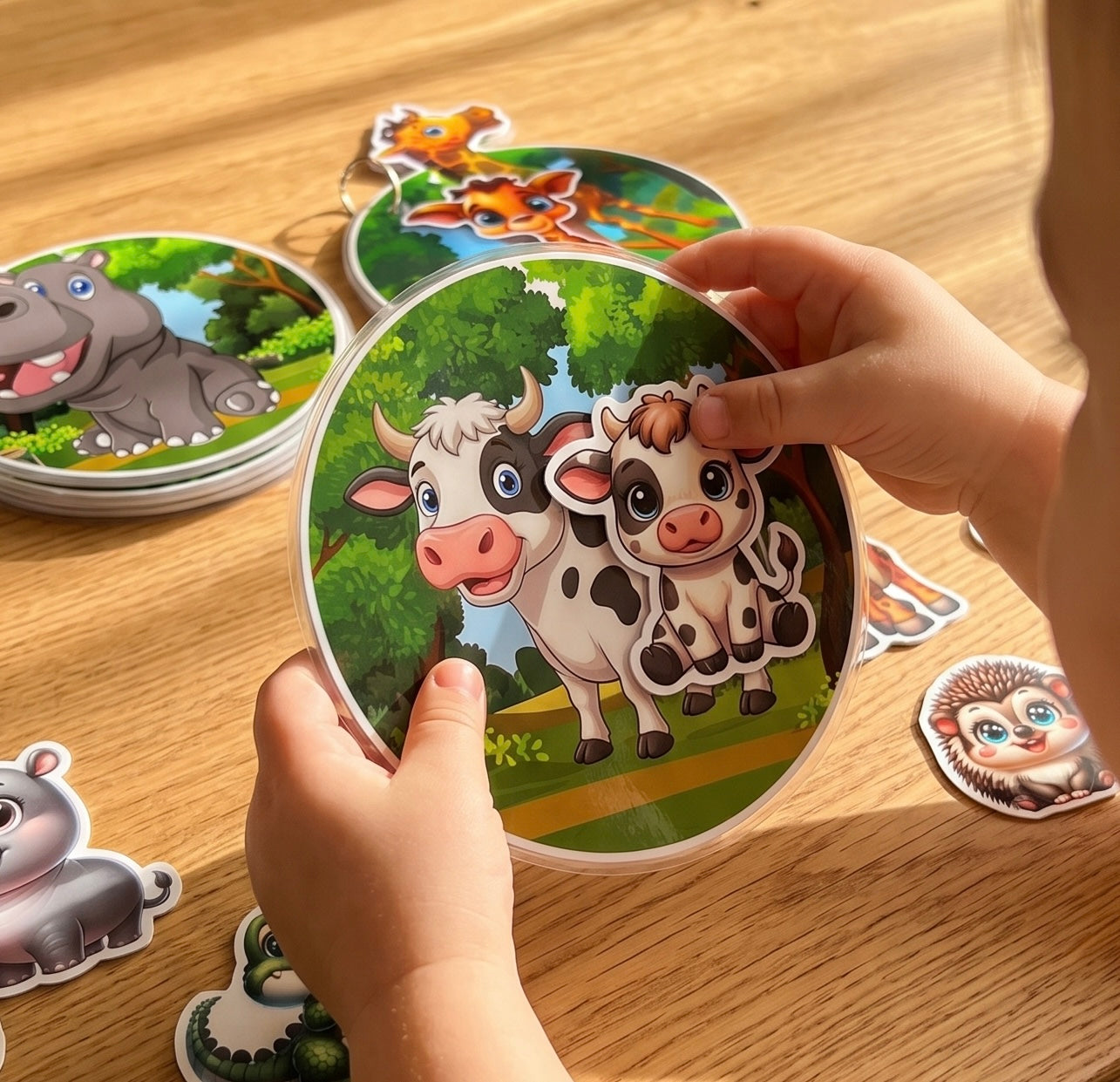 👩‍🍼 Mommy & Baby Animals Game 🐘🐥🐨(003)