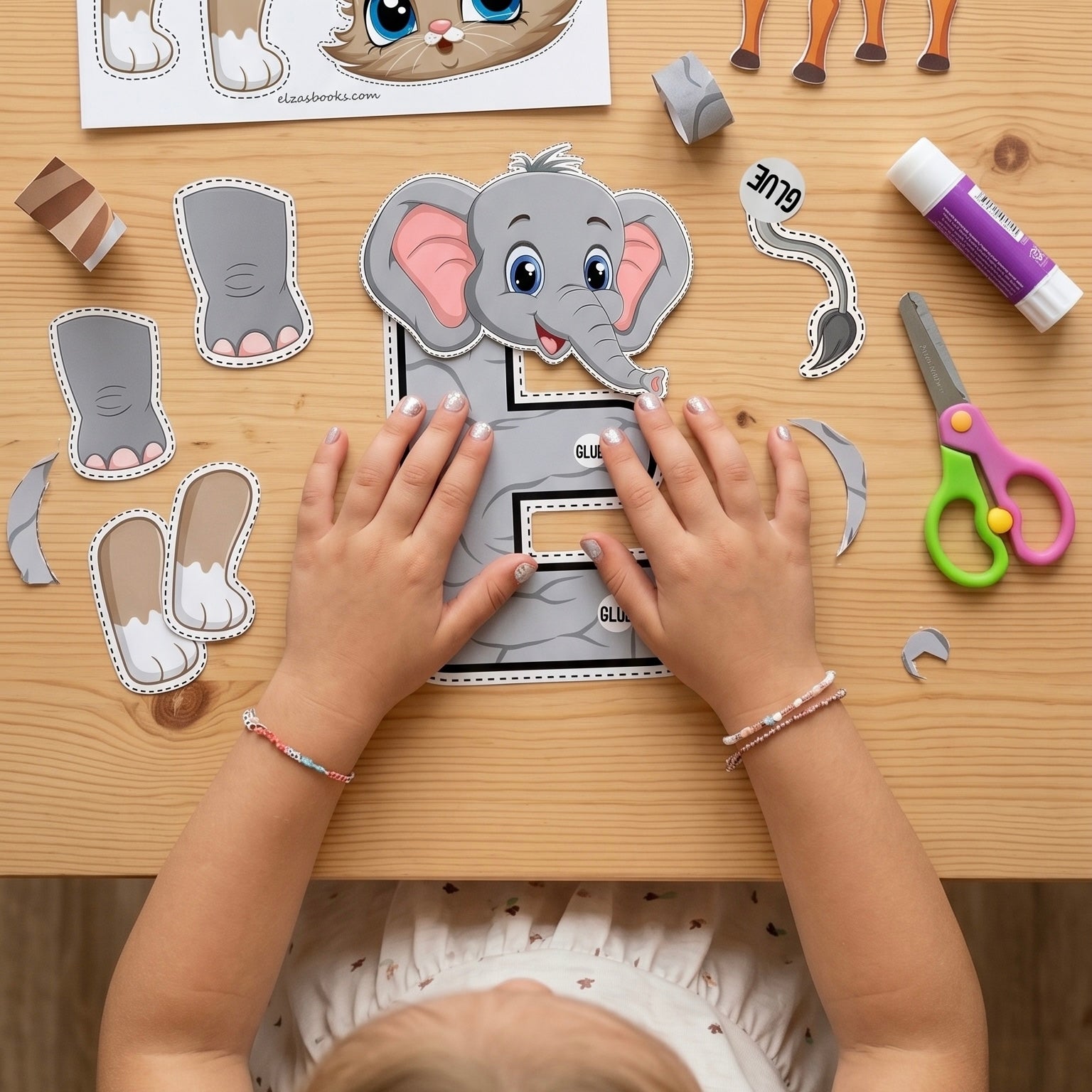 ABC Cut & Glue Animals (108)