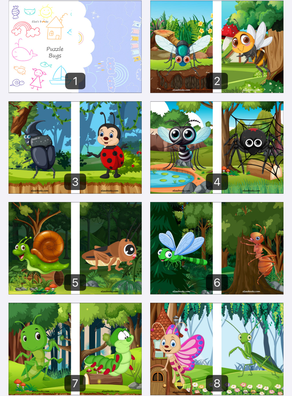 Spin Puzzle Book 🦋🐝🐞🦟🦗(041)