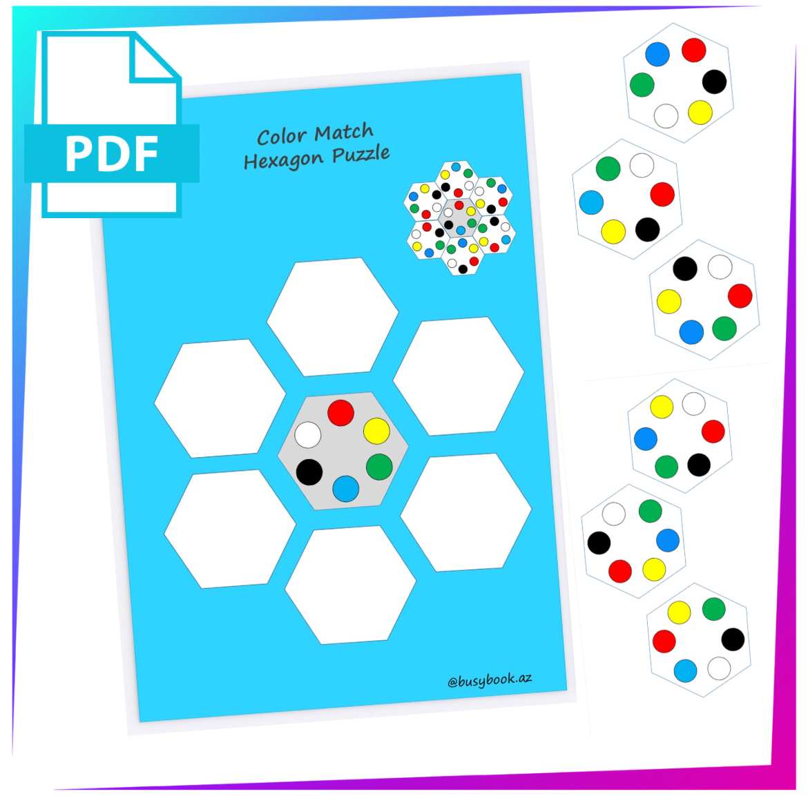 🧩 Hexagon Color Match(029)