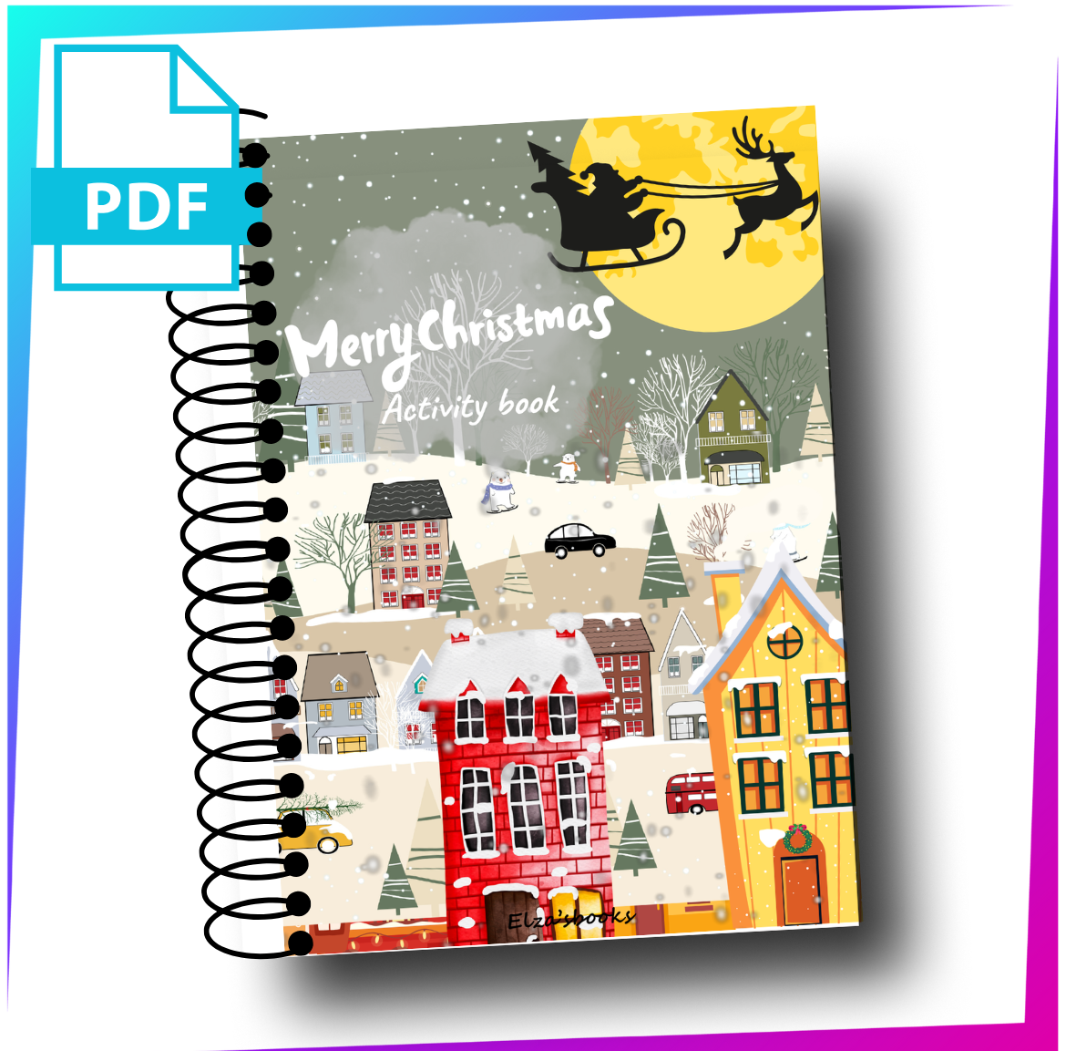 Winter Velcro Activity Book with 12 Games — A Magical Holiday Learning Book(093)