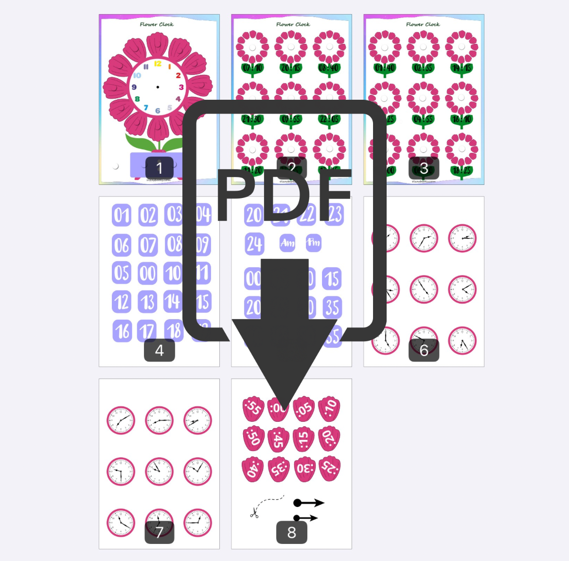 Flower Clock 🕰️🌸(093)