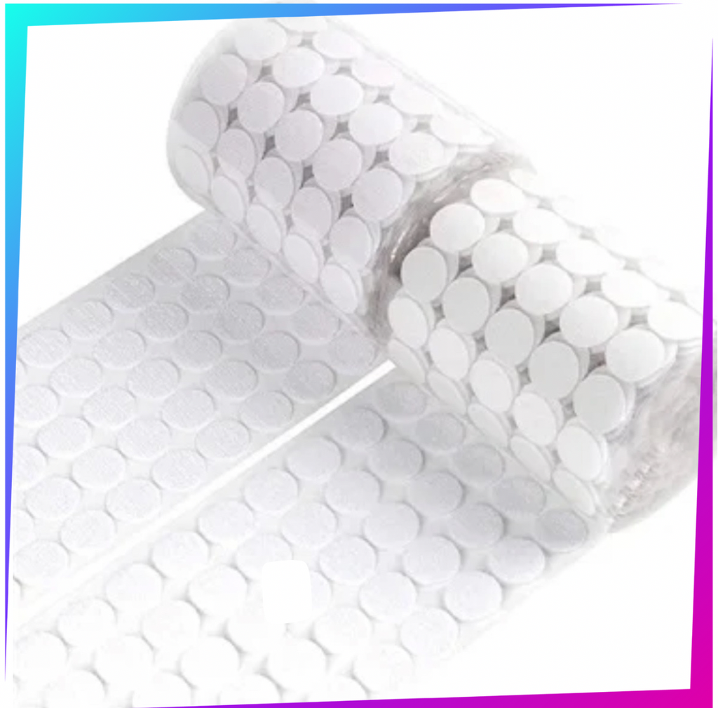 Self-adhesive hook and loop dots (20 mm) 100 pairs