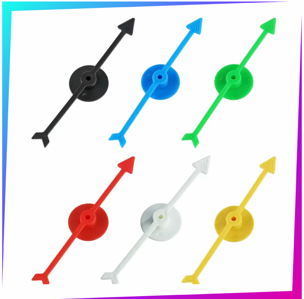 Colorful Rotating Plastic Arrows Set of 6 (10 cm) 🌈🌀