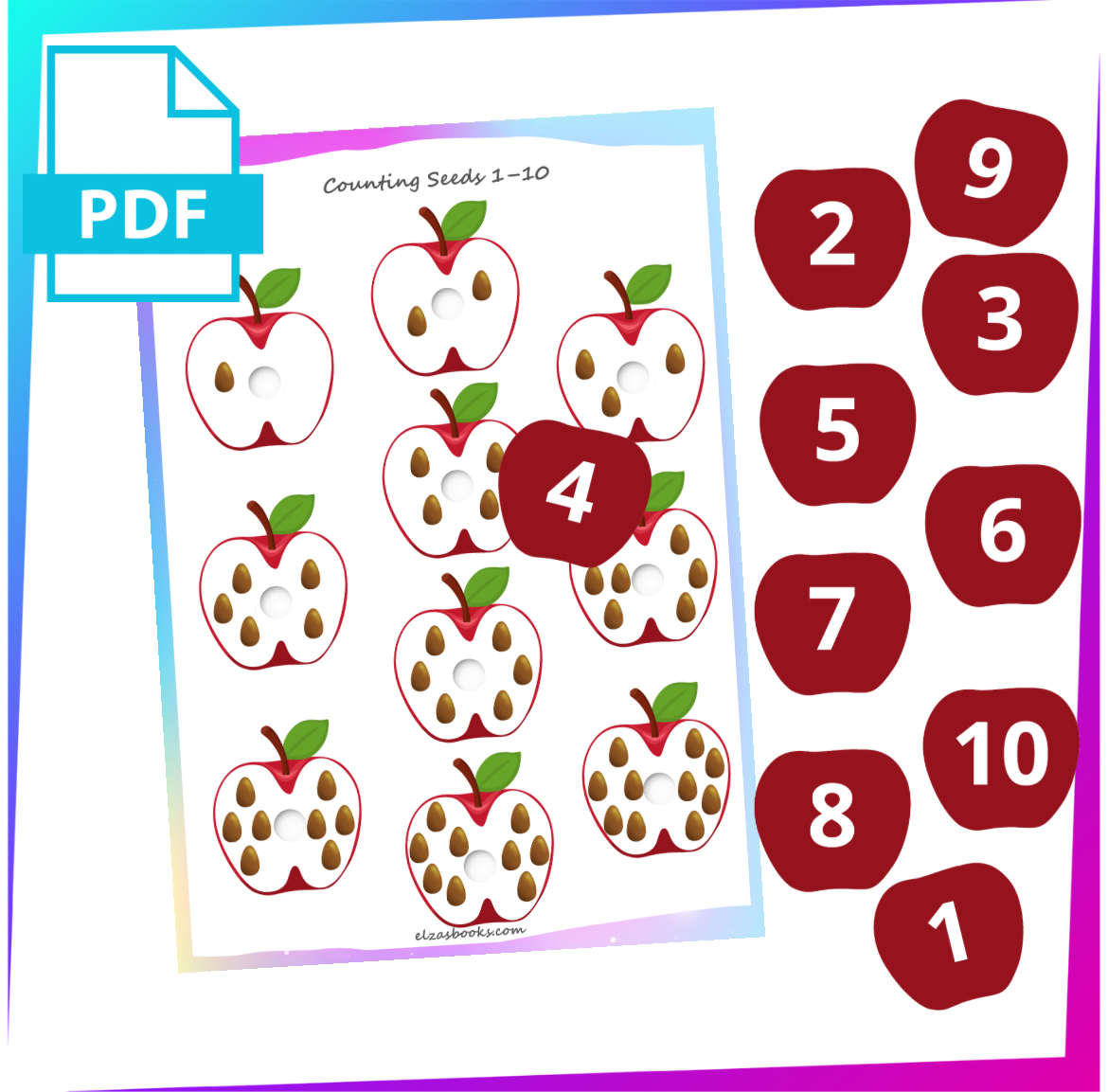 Contar semillas 1–10 (030)