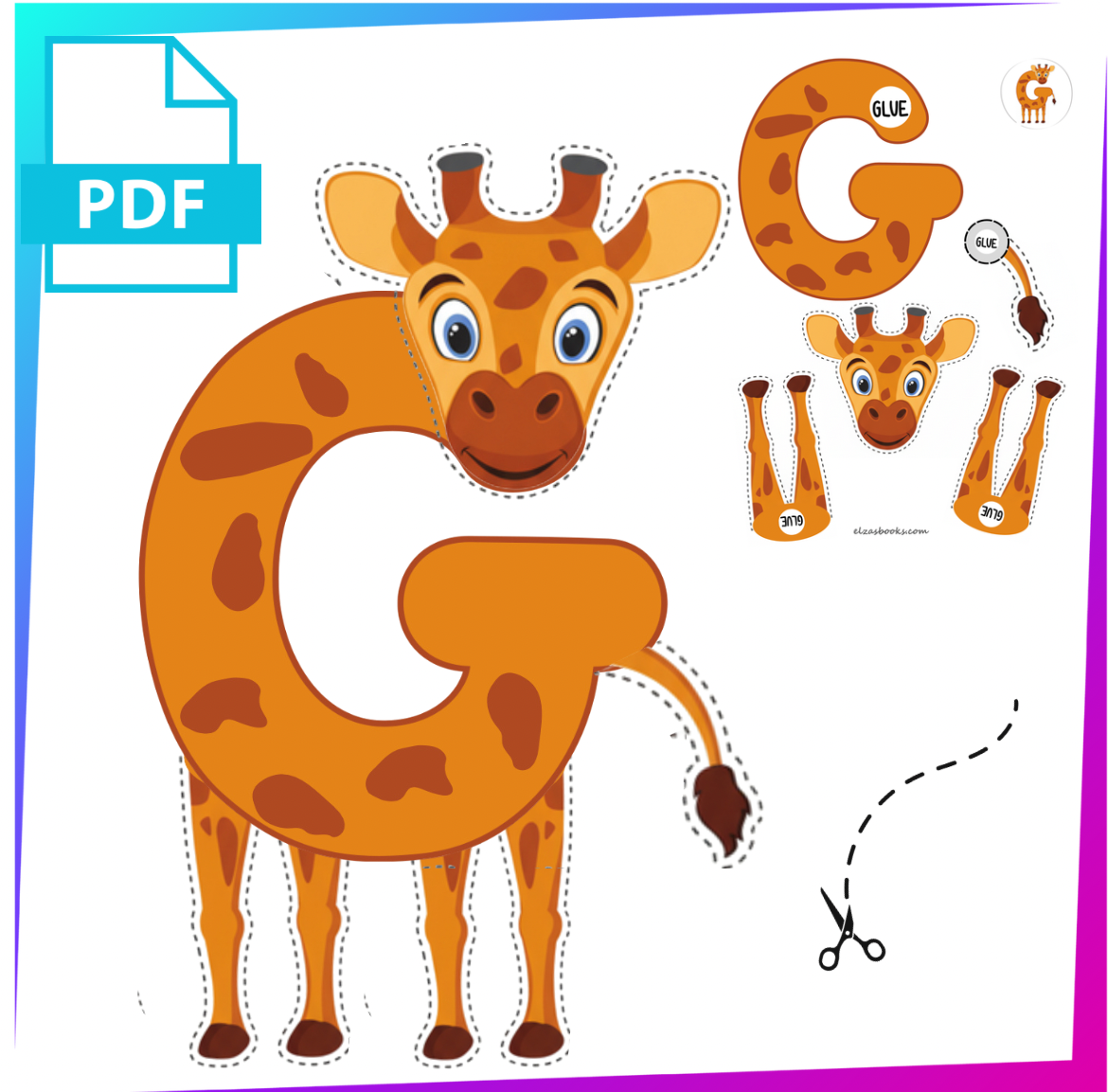 ABC Cut & Glue Animals (108)