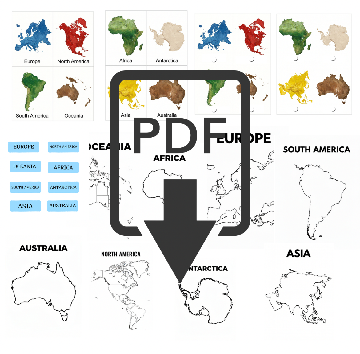 Color & Match the Continents (117)