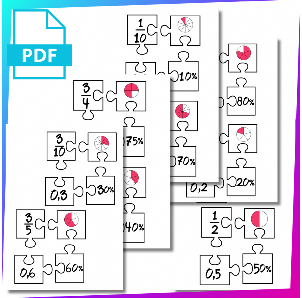 Math Puzzle: Fractions, Decimals & Percentages(118)