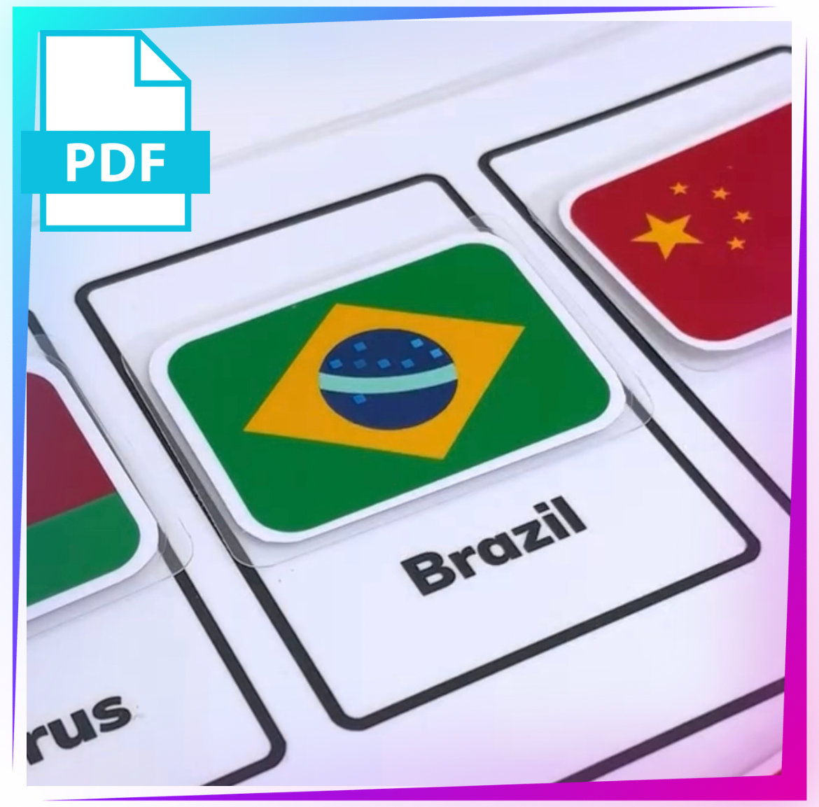 Game “Flags of the World” (90 cards)(004)