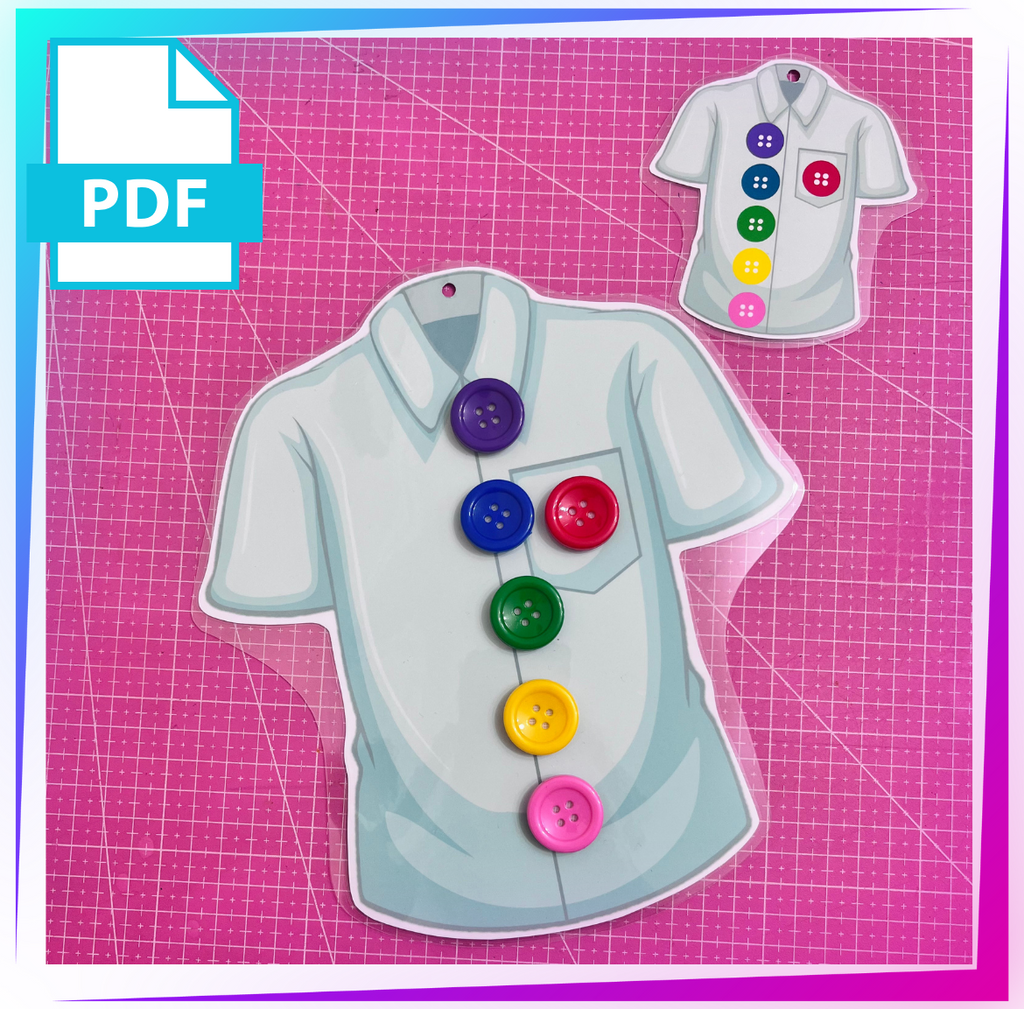 👕 Velcro Game “Colorful Buttons”(021)