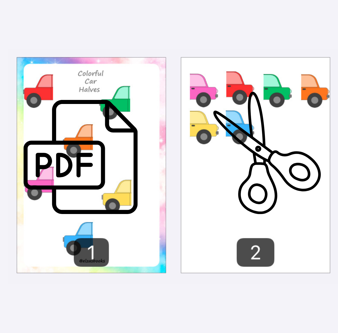 🚗 Game “Colorful Cars: Halves”(040)