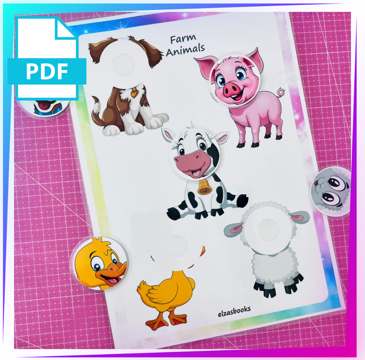 🧩 Velcro Game “Wild Animals” & “Farm Animals”(043)