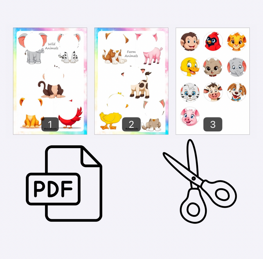 🧩 Velcro Game “Wild Animals” & “Farm Animals”(043)