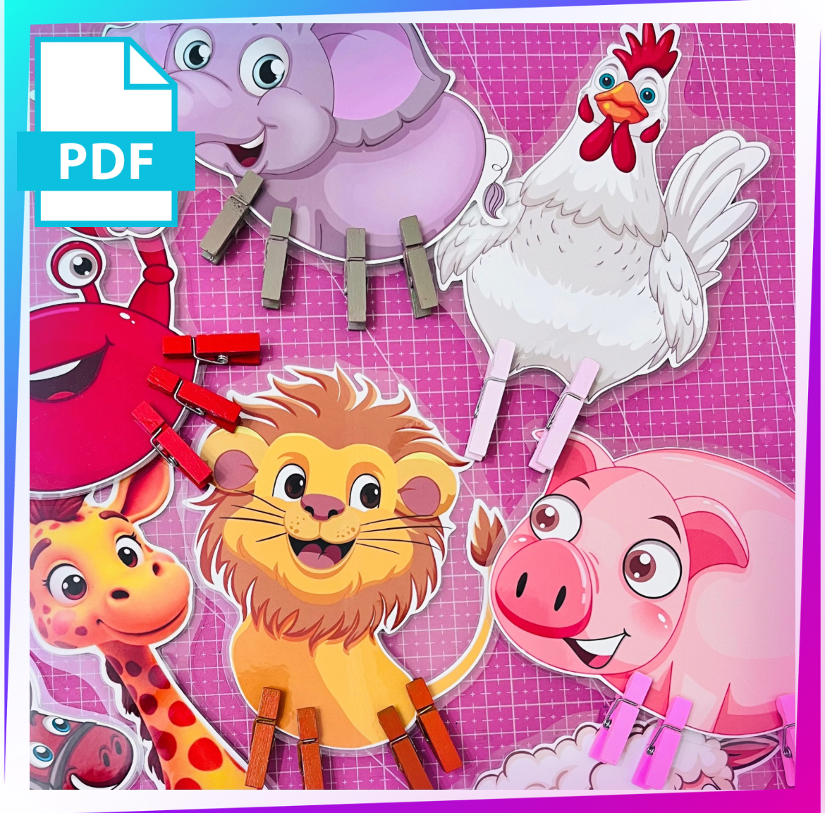 🐾 Game “Clothespin Paws”(007)