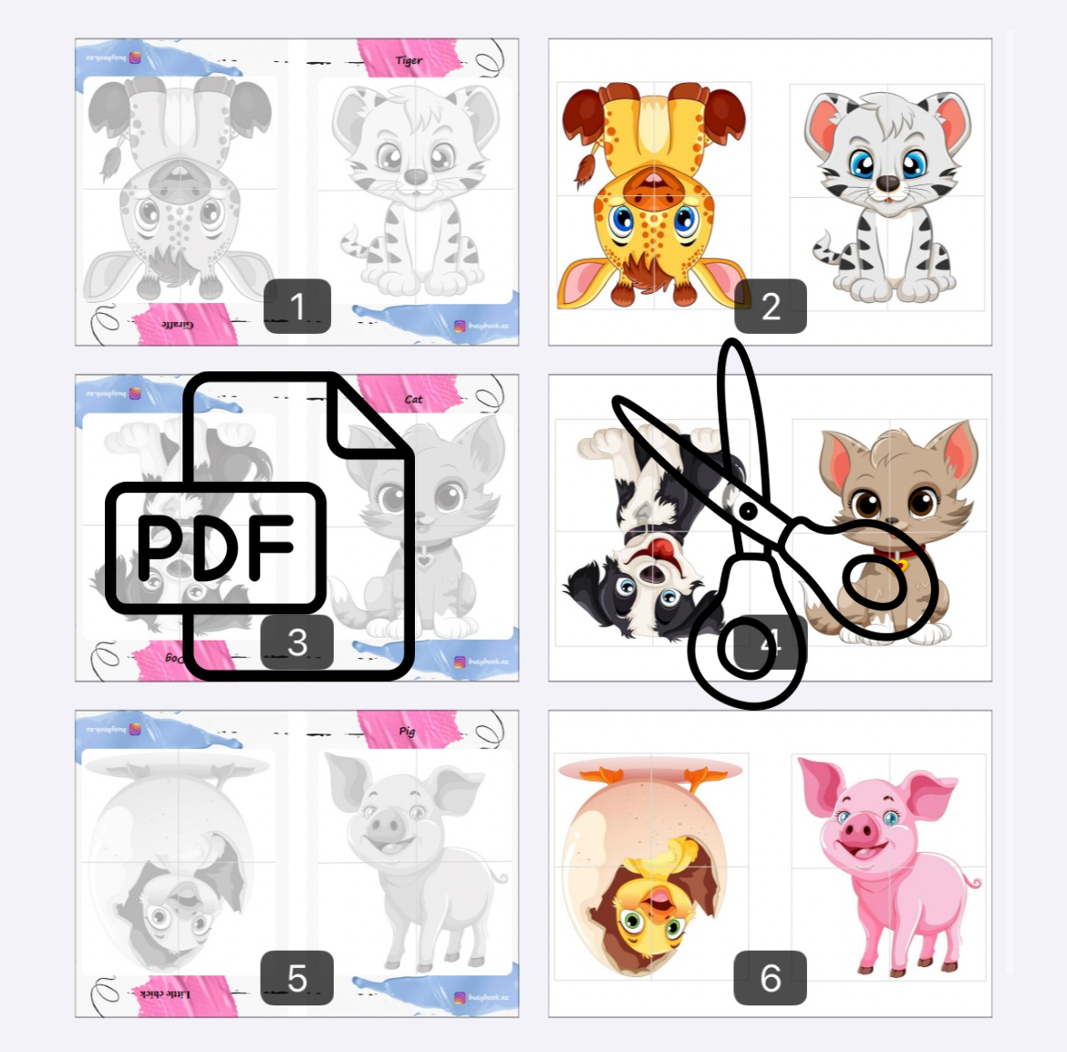 🧩 Animal Puzzles 🐻🦁🐼(009)