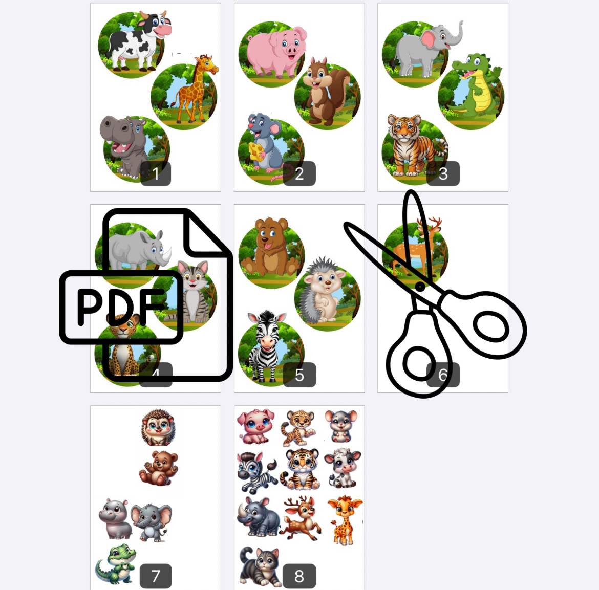 👩‍🍼 Mommy & Baby Animals Game 🐘🐥🐨(003)