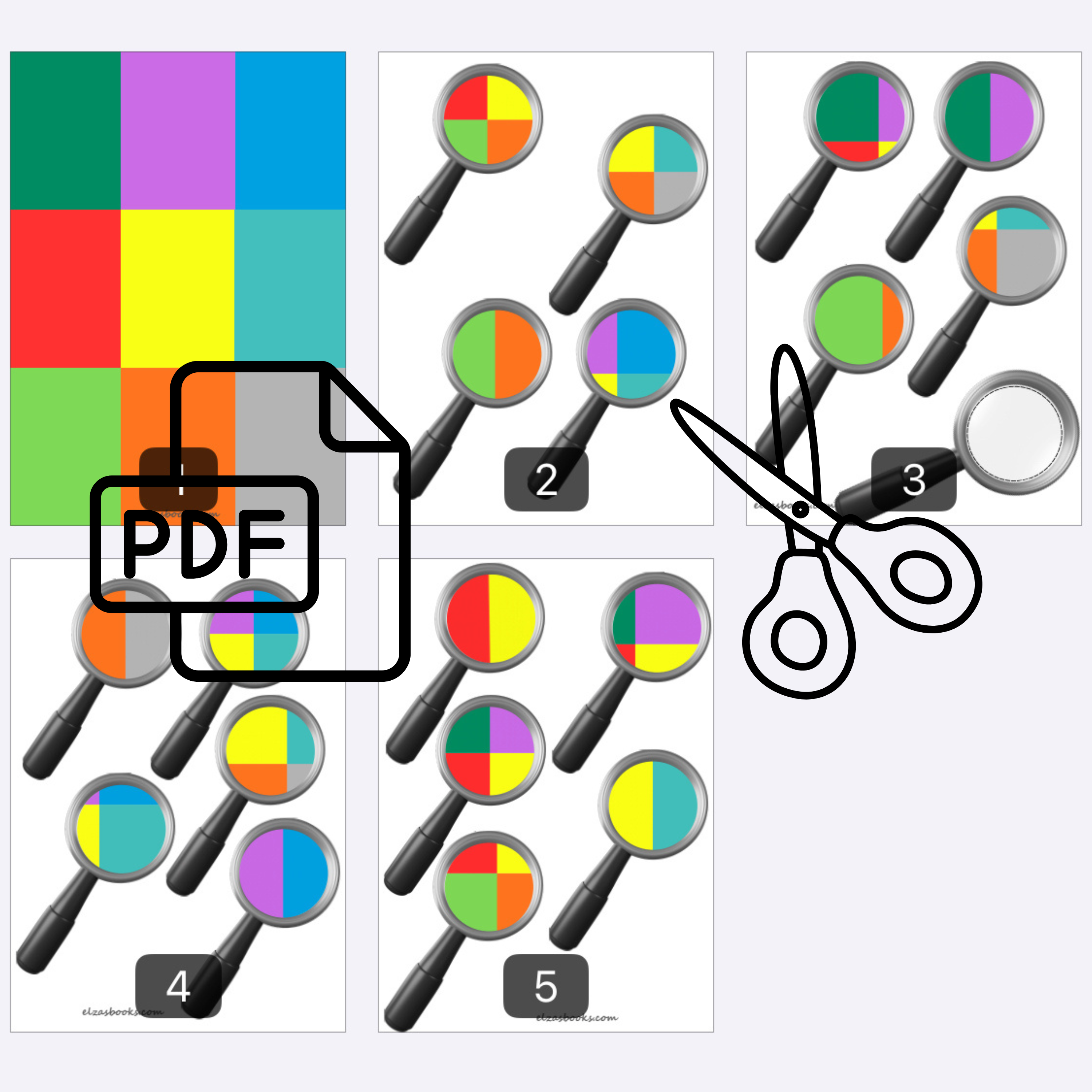 ✨ Game with a Magnifying Glass 🔍🎨(056)