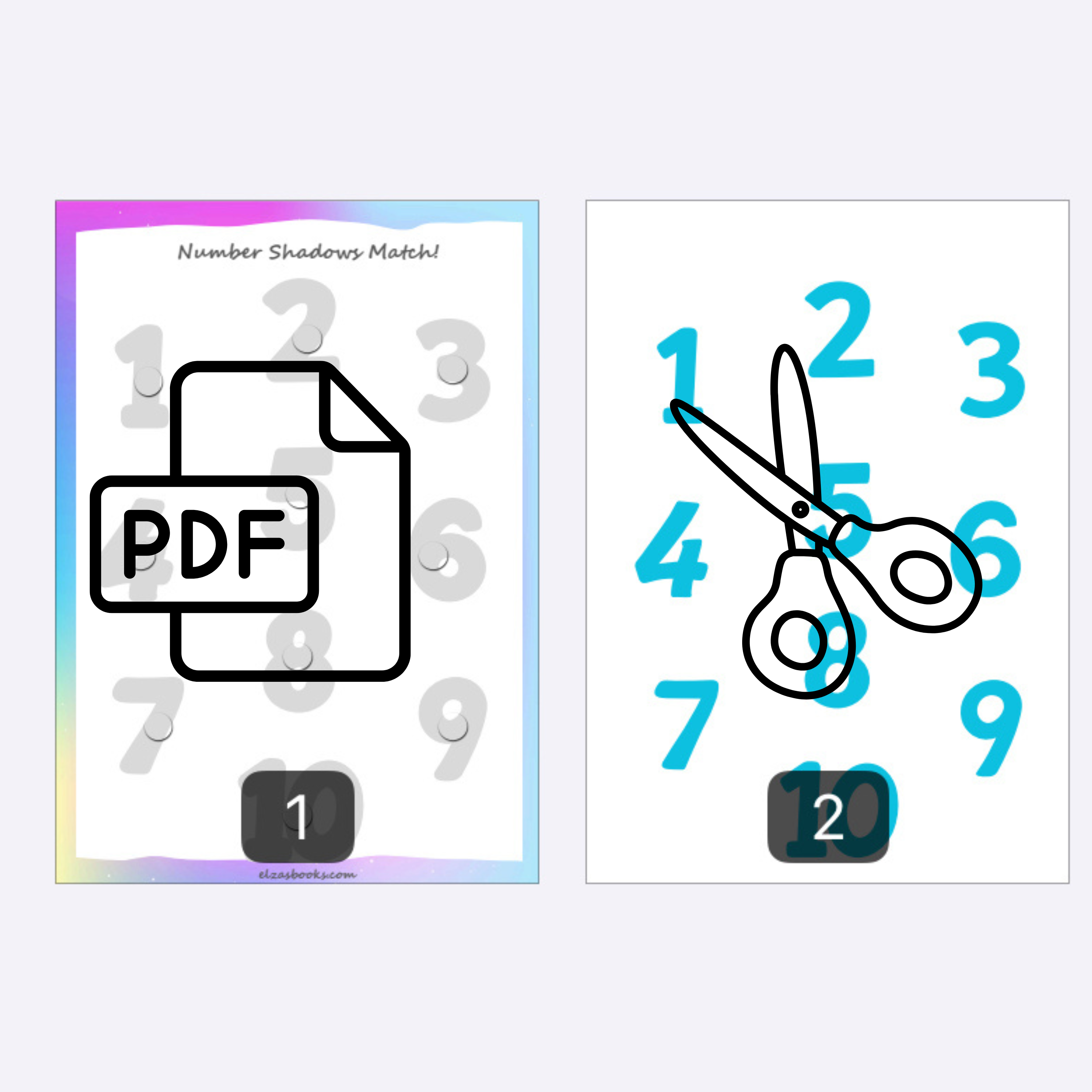 Match the Number with Its Shadow! 🔢🌑✨(059)