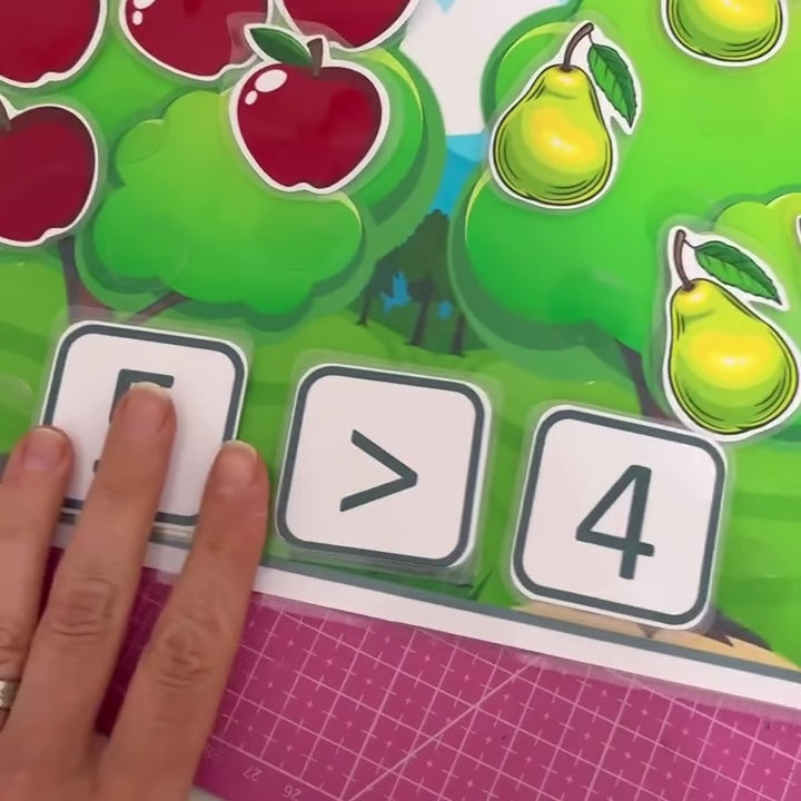 “More, Less, Equal: Fruits on the Tree” 🍐🍎(016)